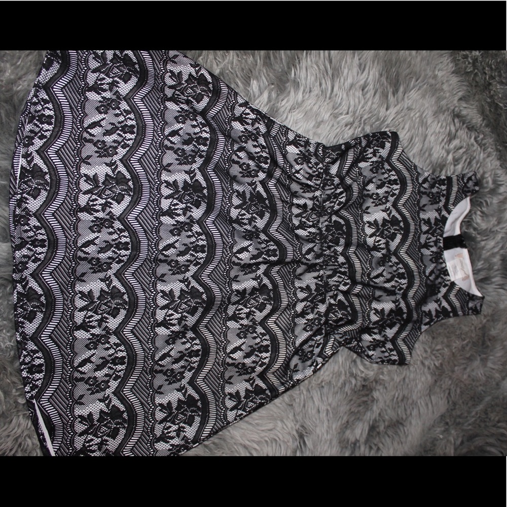 Child’s Black And White Lace Dress
