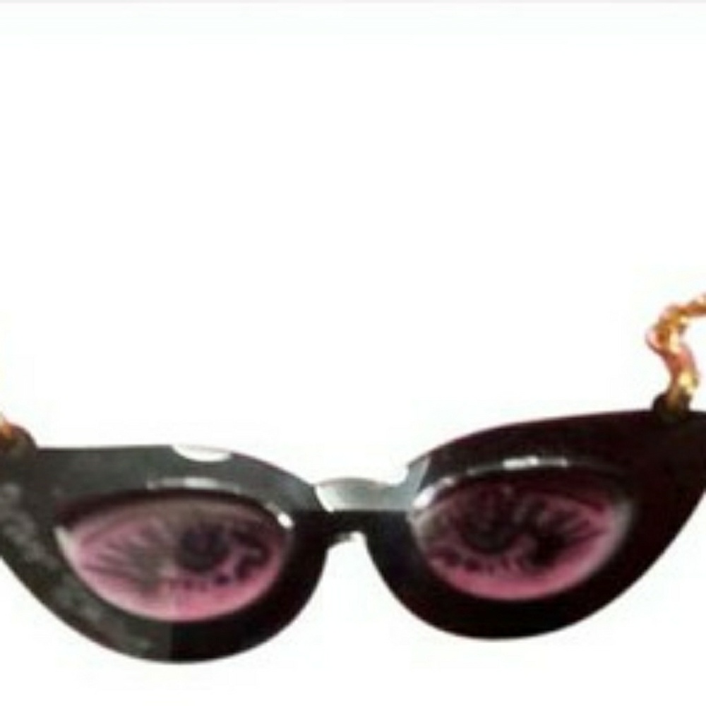 Betsey Johnson Cat Eyes Glasses Necklace
