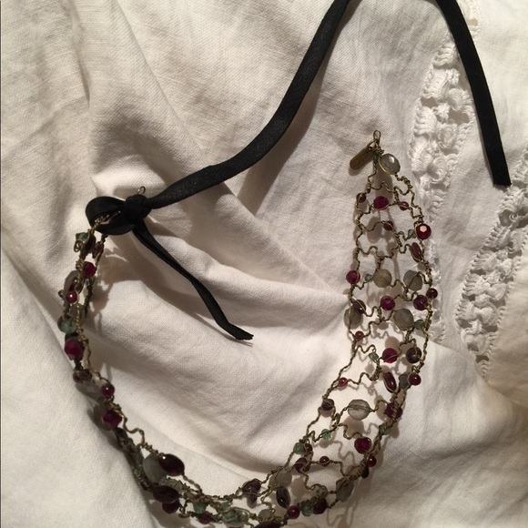 Collette Malouf head band w real stones main image 4