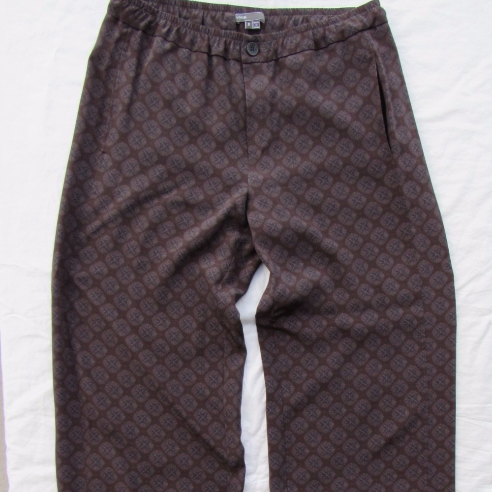 VINCE 100% SILK Brown Loose Fit Sz S /P