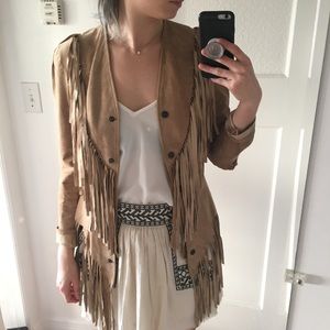 Reformation leather/suede hippie jacket