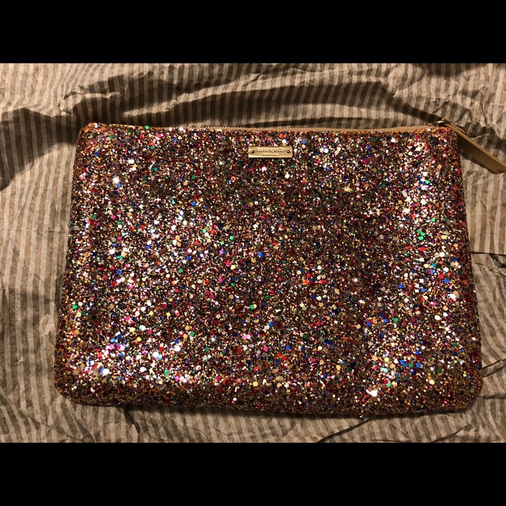 NWOT Kate Spade Rainbow Glitter Pouch