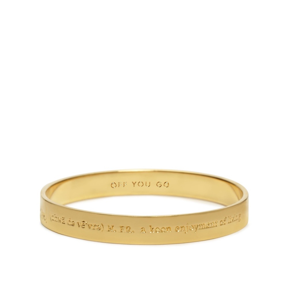 NWT Kate Spade Joie De Vivre Gold Bangle