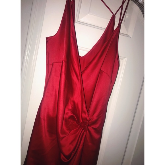 NWOT Satin Slit Scarlett Dress - Picture 3 of 5