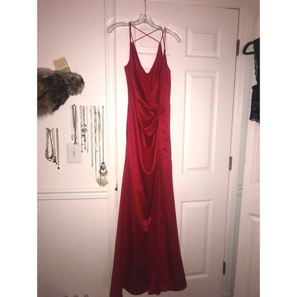 NWOT Satin Slit Scarlett Dress - Picture 4 of 5