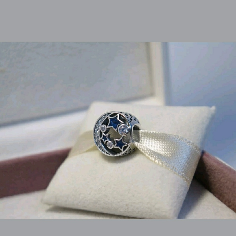 Pandora Sterling Silver Night Sky Vintage Charm