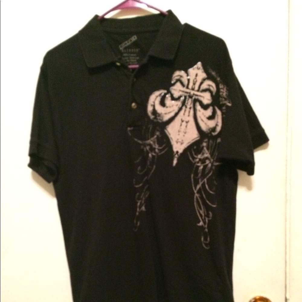 DE CODED MEDIUM BLACK POLO