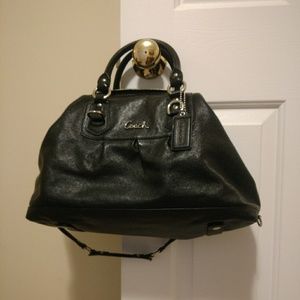 Black Coach Purse with purple inside