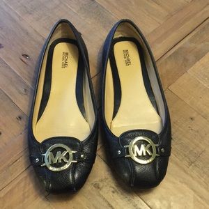 Michael Kors size 10 Black Leather Flats