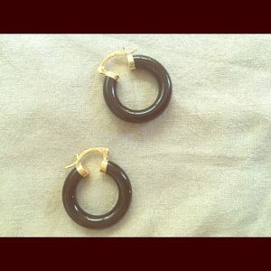Black and gold earrings