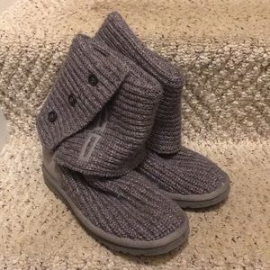 Talk/short Knit Grey Ugh Boots