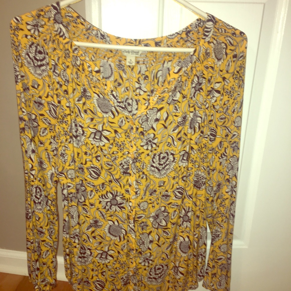Lucky brand floral button up shirt