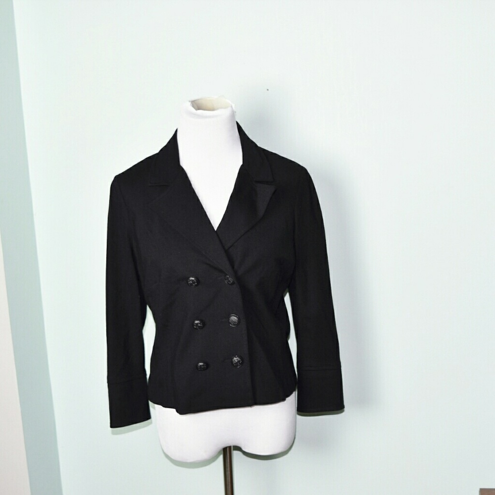 Adorable Black Retro Button Jacket