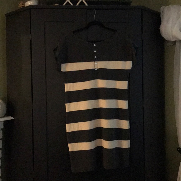 J Crew Striped Dress/Tunic in Navy/Tan - Picture 3 of 4