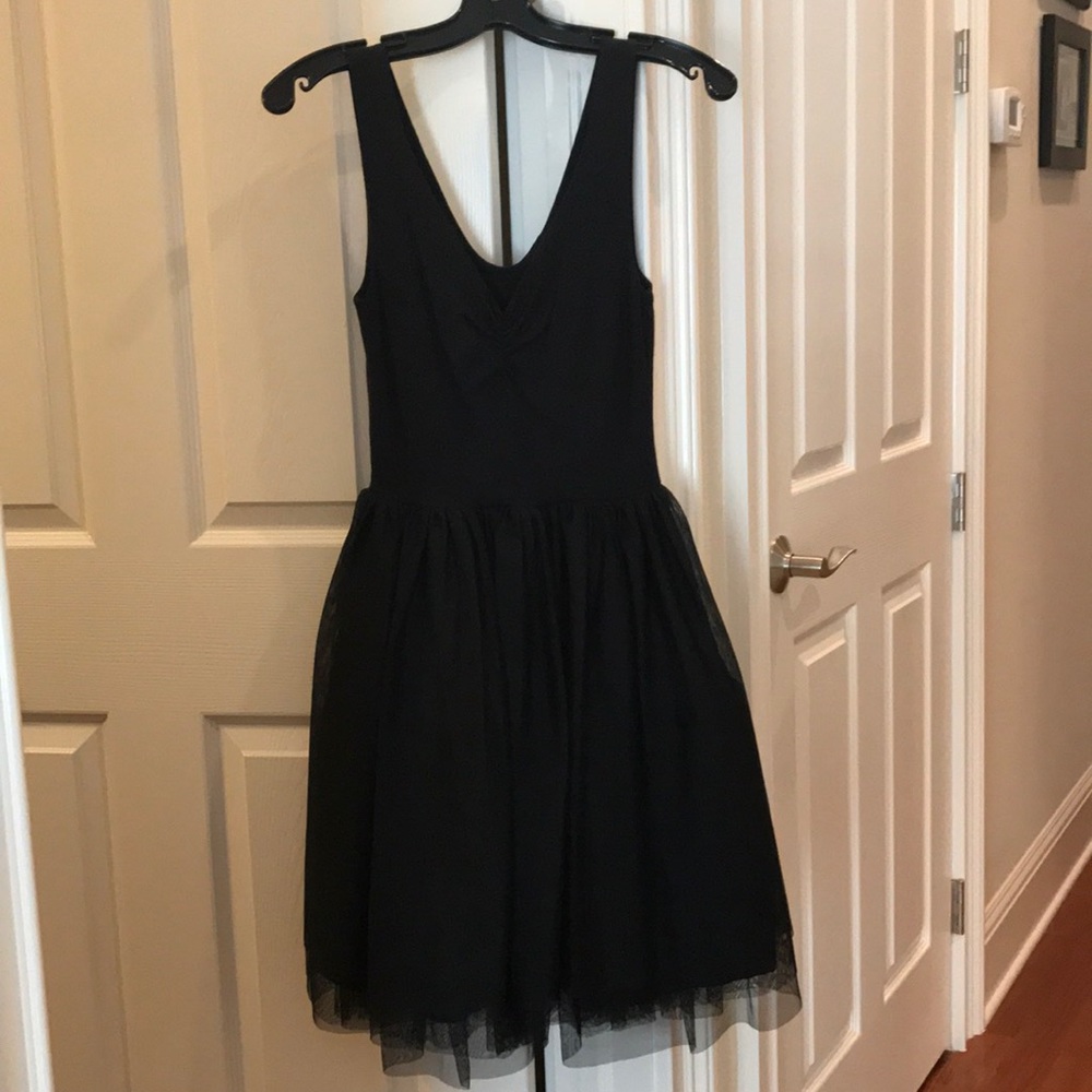Black cocktail dress w/ crinoline skirt NEVER WORN