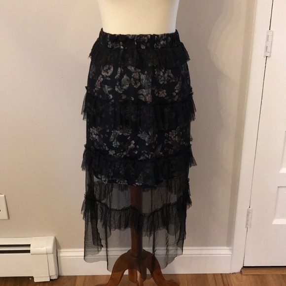 NWT Anthropologie Sheer Tulle Midi Skirt - Picture 1 of 5