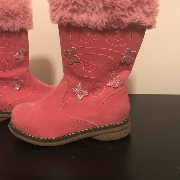 Pink Furry Boots - Picture 3 of 3