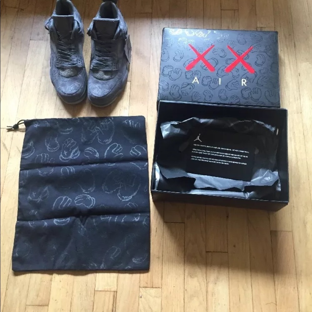 KAWS X Air Jordan 4  Cool Grey