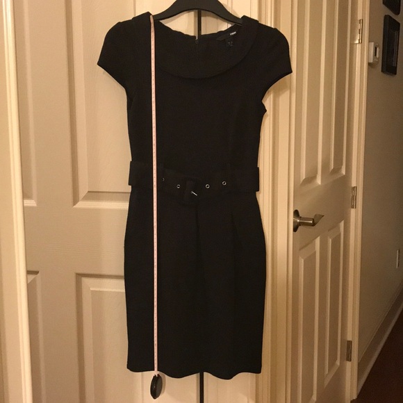 H&M Black dress with pockets and adjustable belt - Picture 6 of 7