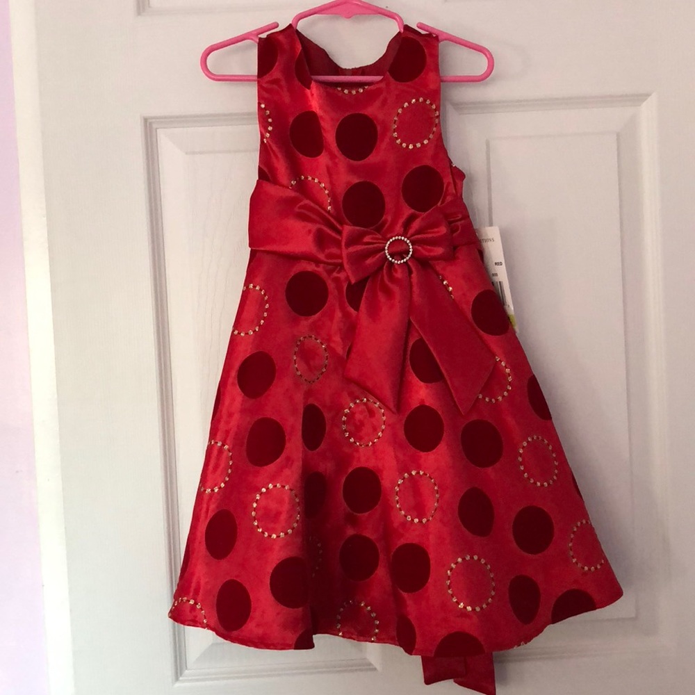 Rare Editions Girls’ Circle-Print Dress