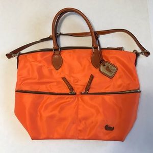 Dooney & Bourke Large Orange Nylon Shoulder Bag
