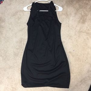 Black Cross Short Dress