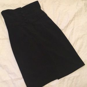 Black high waisted pencil skirt