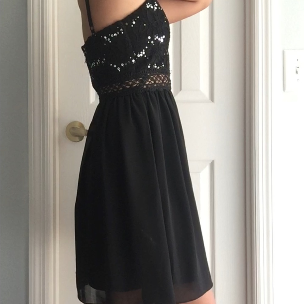 Black skater dress