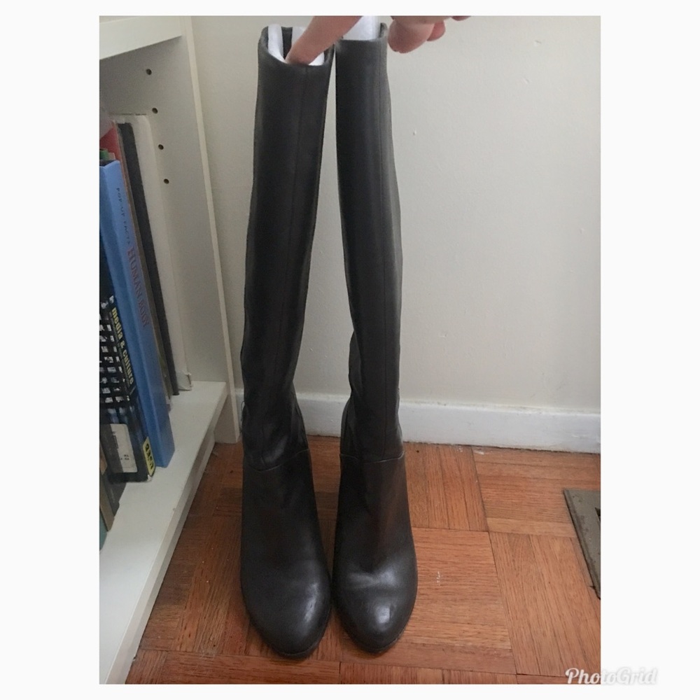 Luxury rebel black knee high  boots