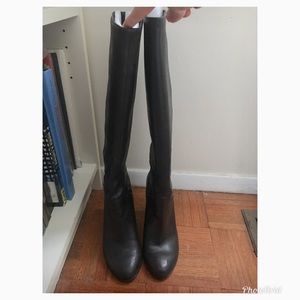 Luxury rebel black knee high  boots