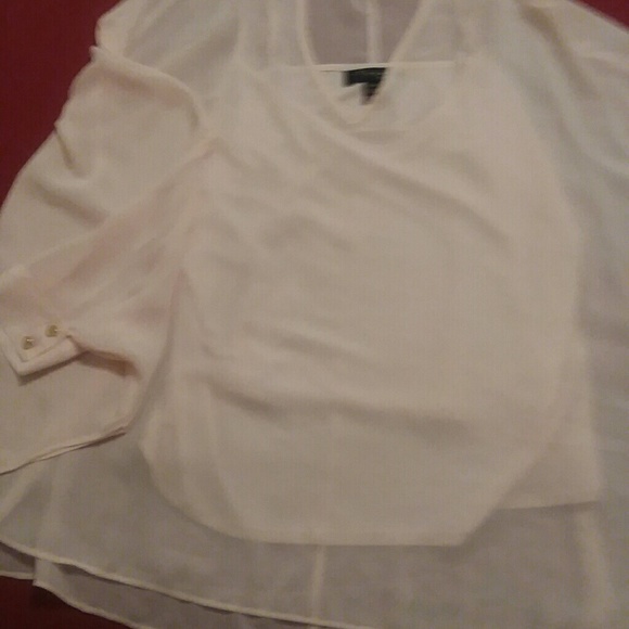 Light Pink chiffon cape style blouse - Picture 2 of 5