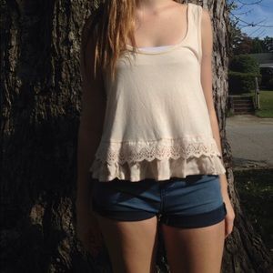 Forever 21 cream knit tank top