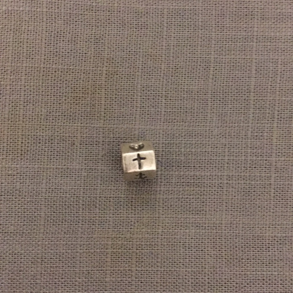 Pandora charm cross, heart and anchor silver