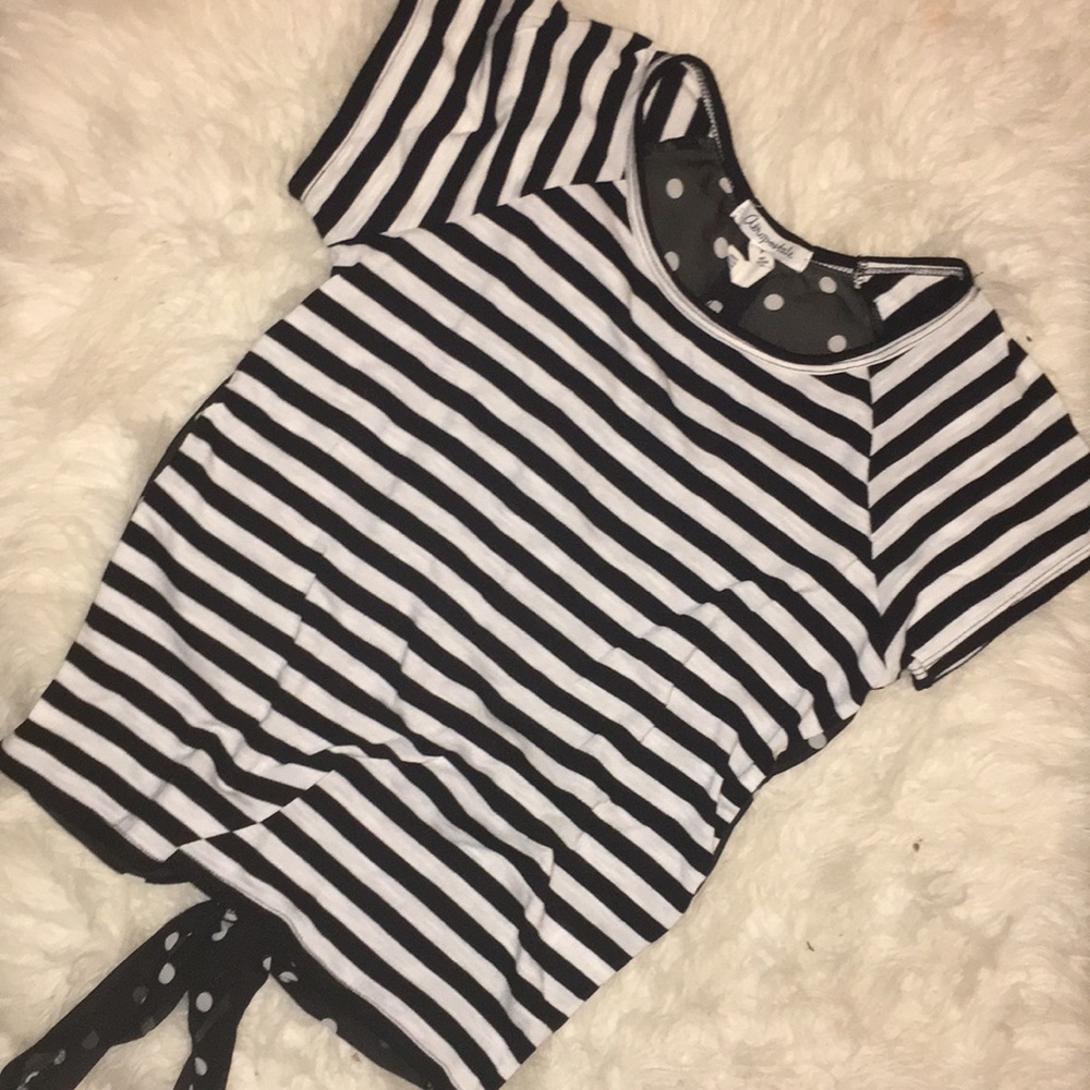 Striped top.