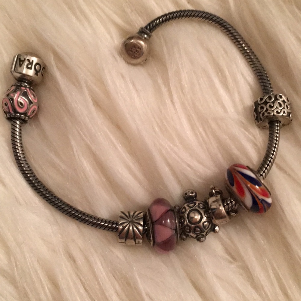 Pandora bracelet with charms!!