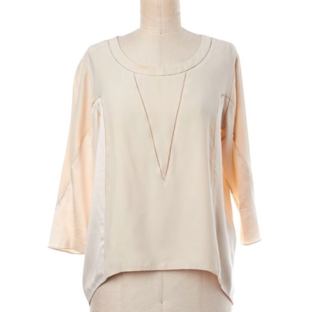 rag & bone silk blouse in cream