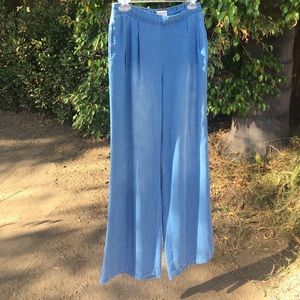 NWT Merona Wide Leg Chambray Pants Size S