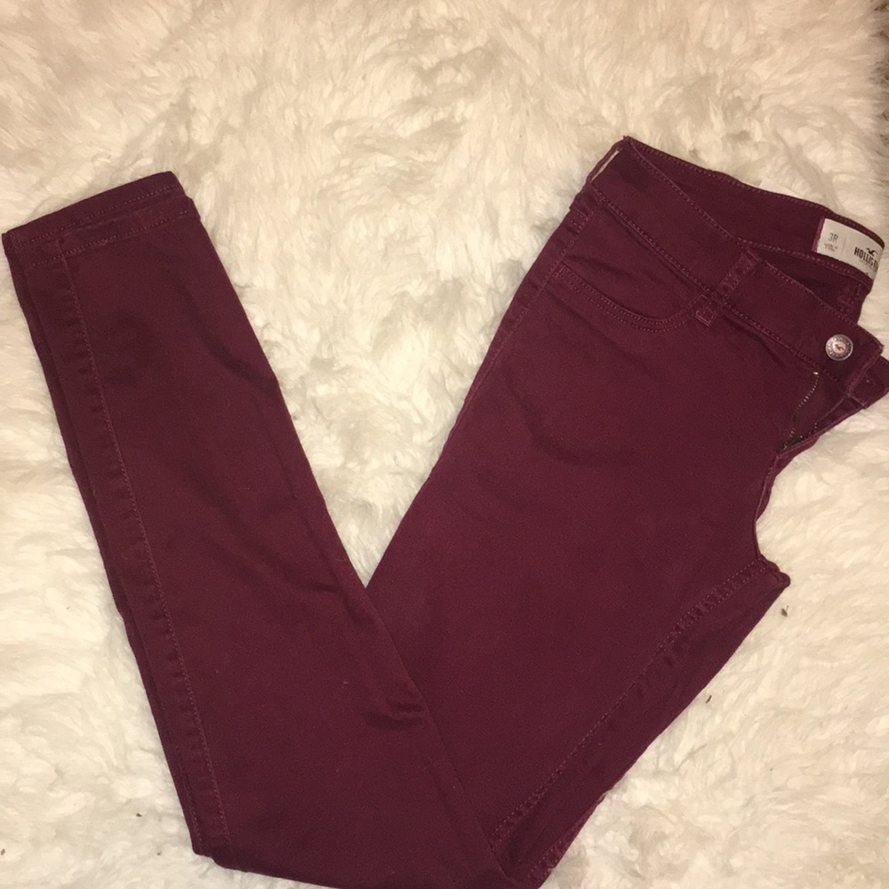 Hollister Maroon skinny Jeans