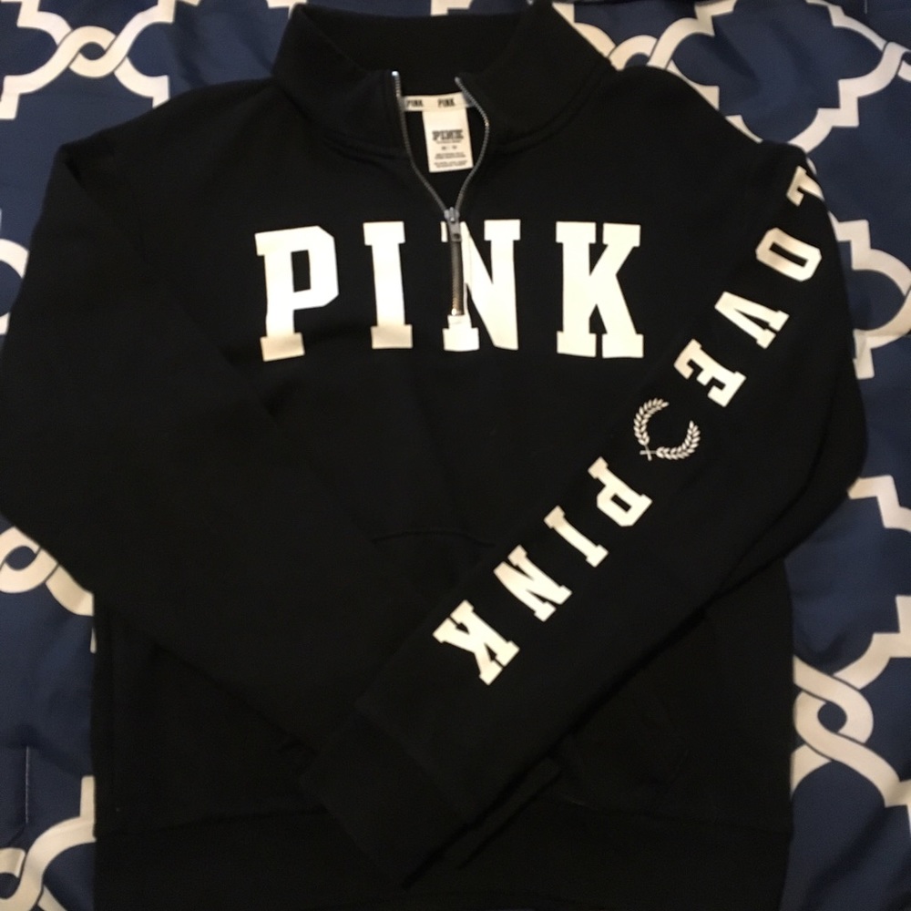 pink victoria secret quarter zip