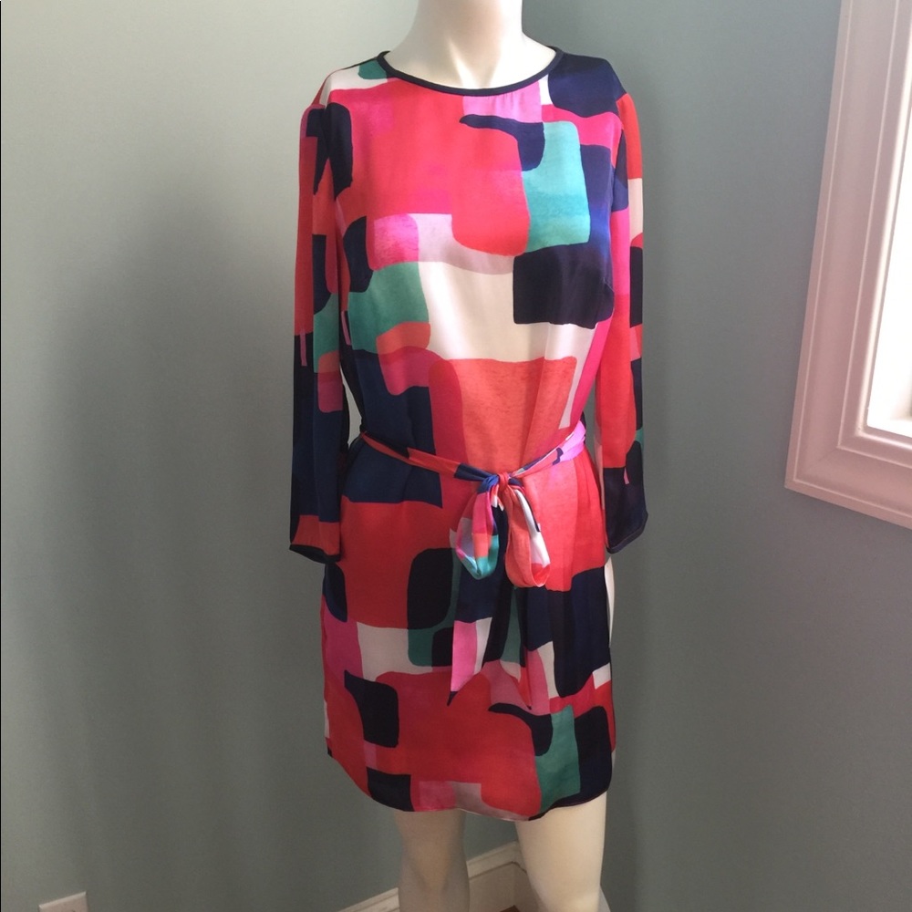 Shoshanna Long Sleeve Silk Dress