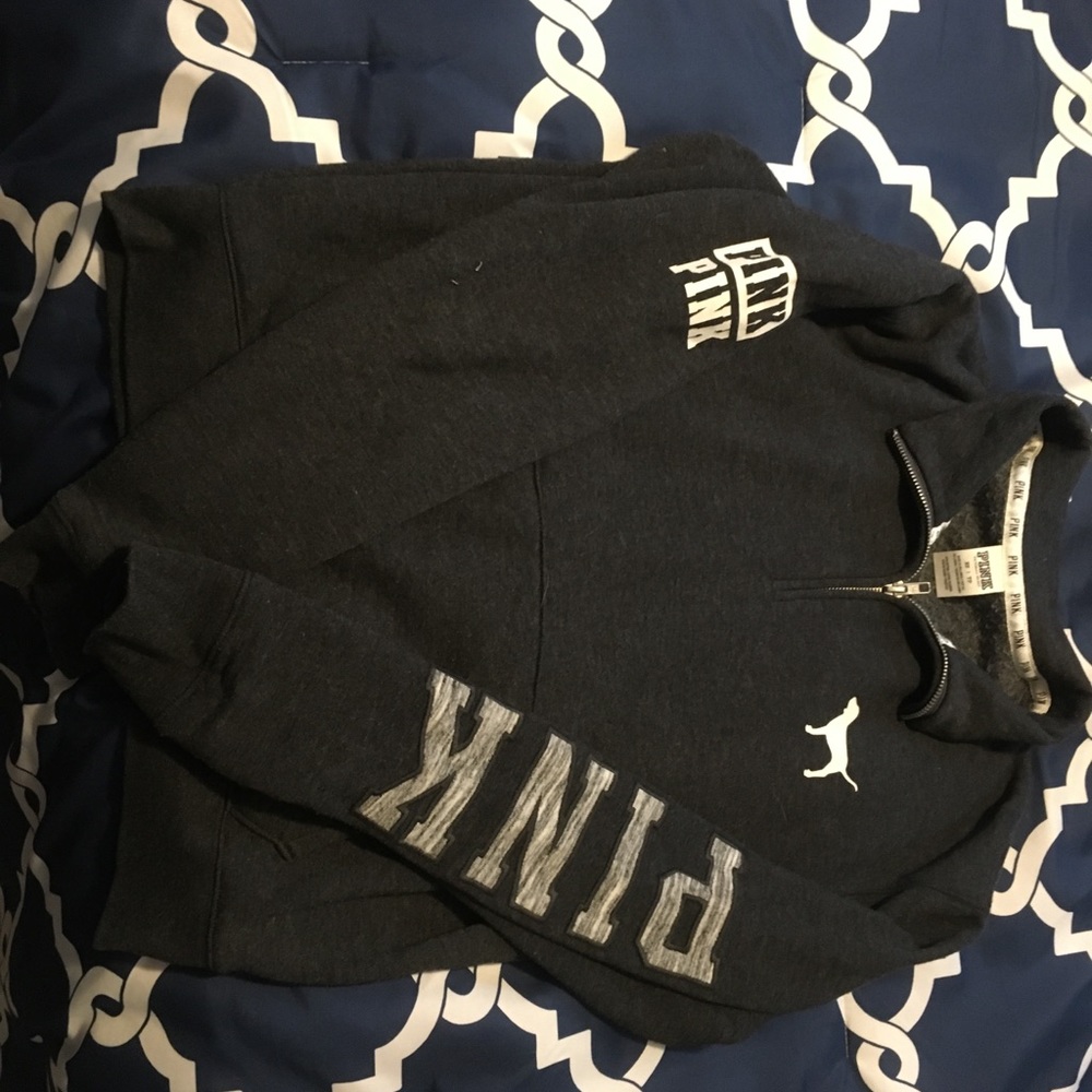 pink victoria secret quarter zip