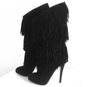 Christian Louboutin Forever Tina Fringe Boots