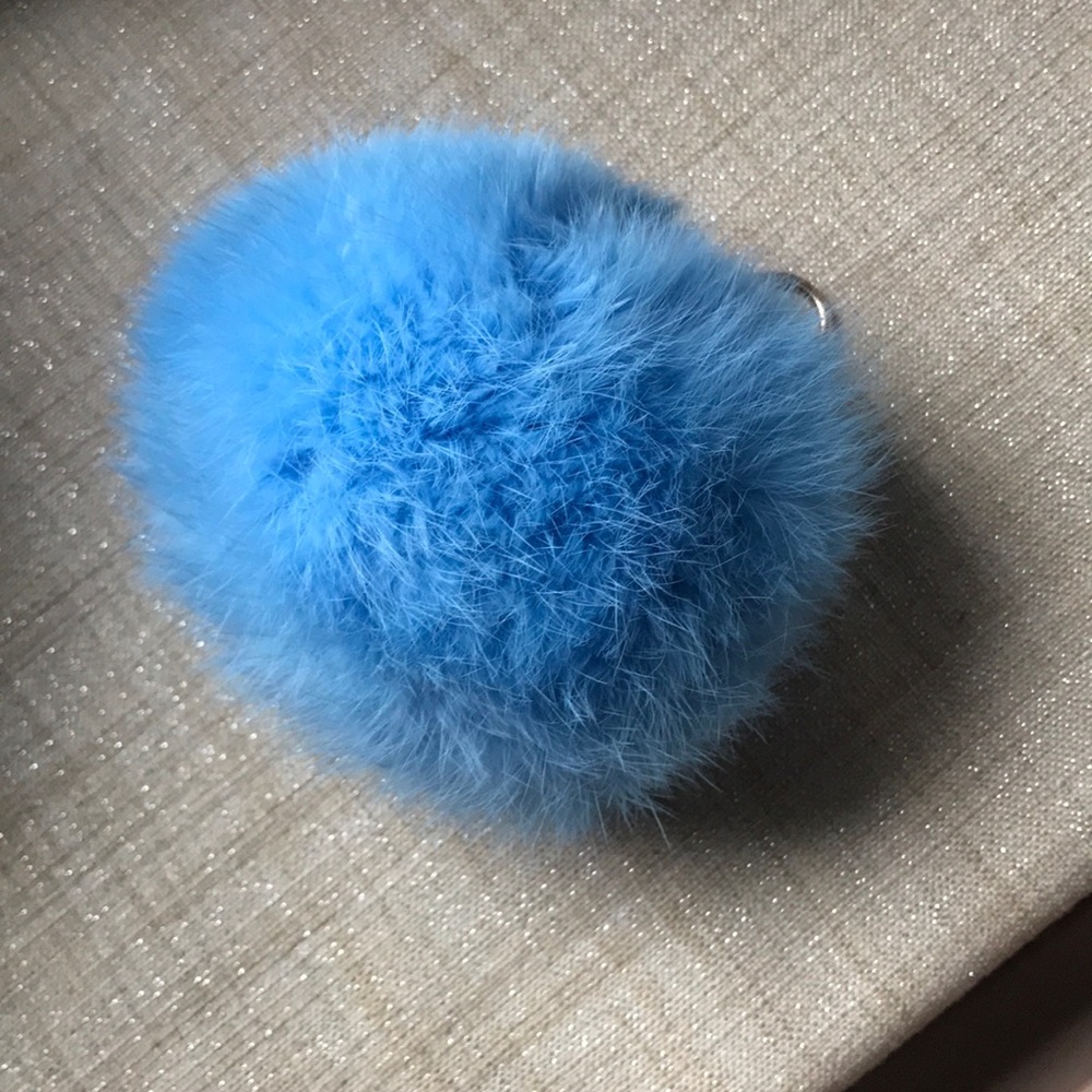puff ball key chain