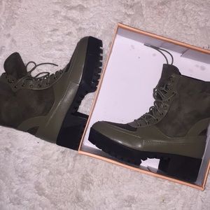 Platform combat boots