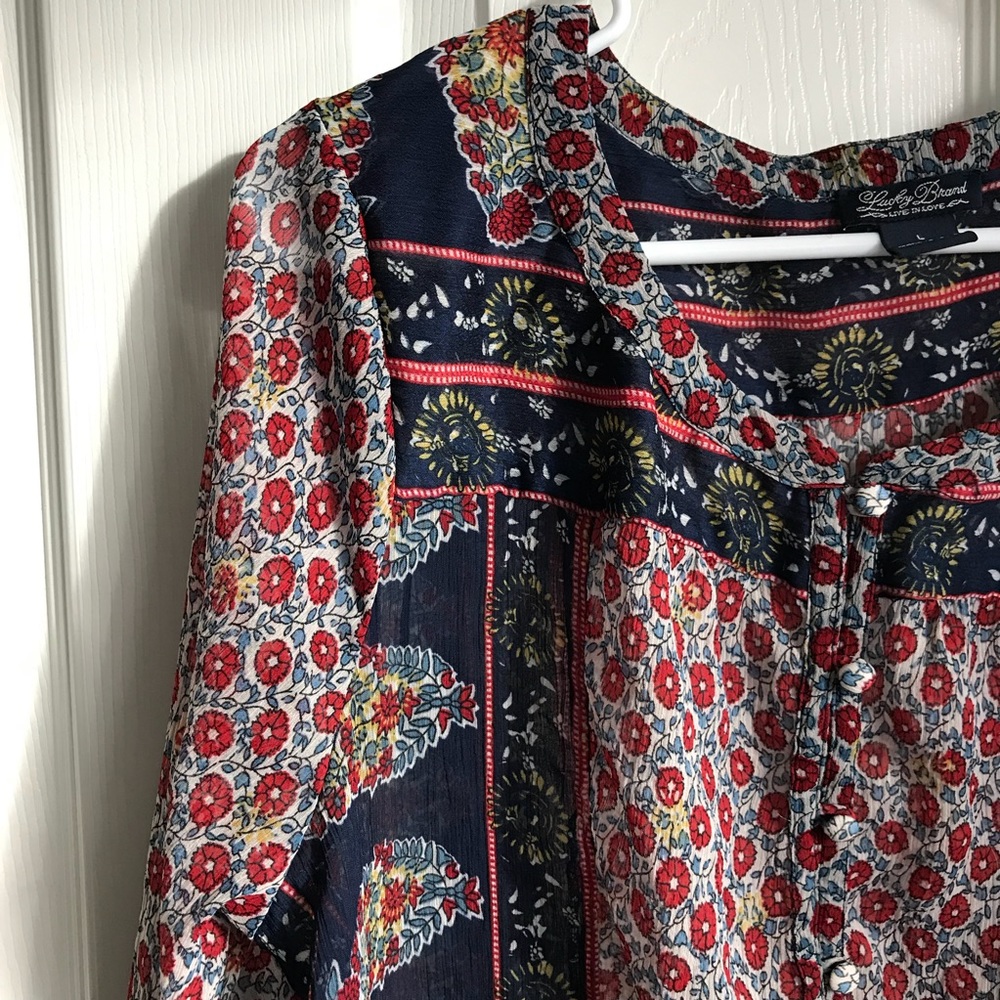 Lucky Brand Sheer Blouse