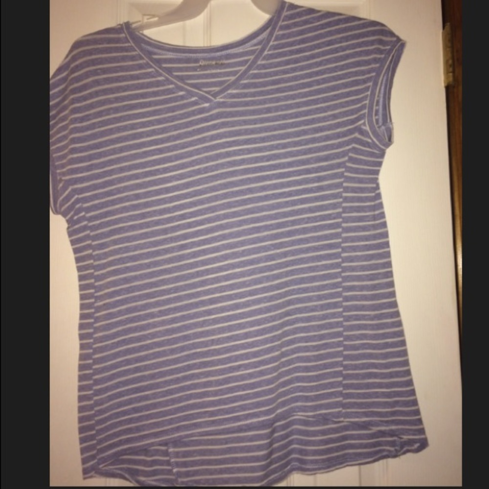 Silverwear heather blue and white striped tee