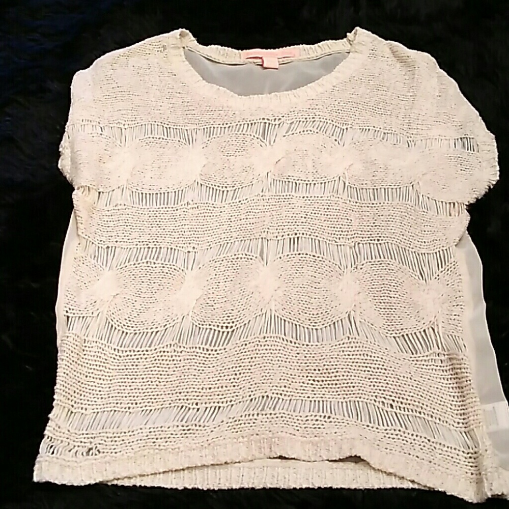 Rebellious one sweater with sheer back