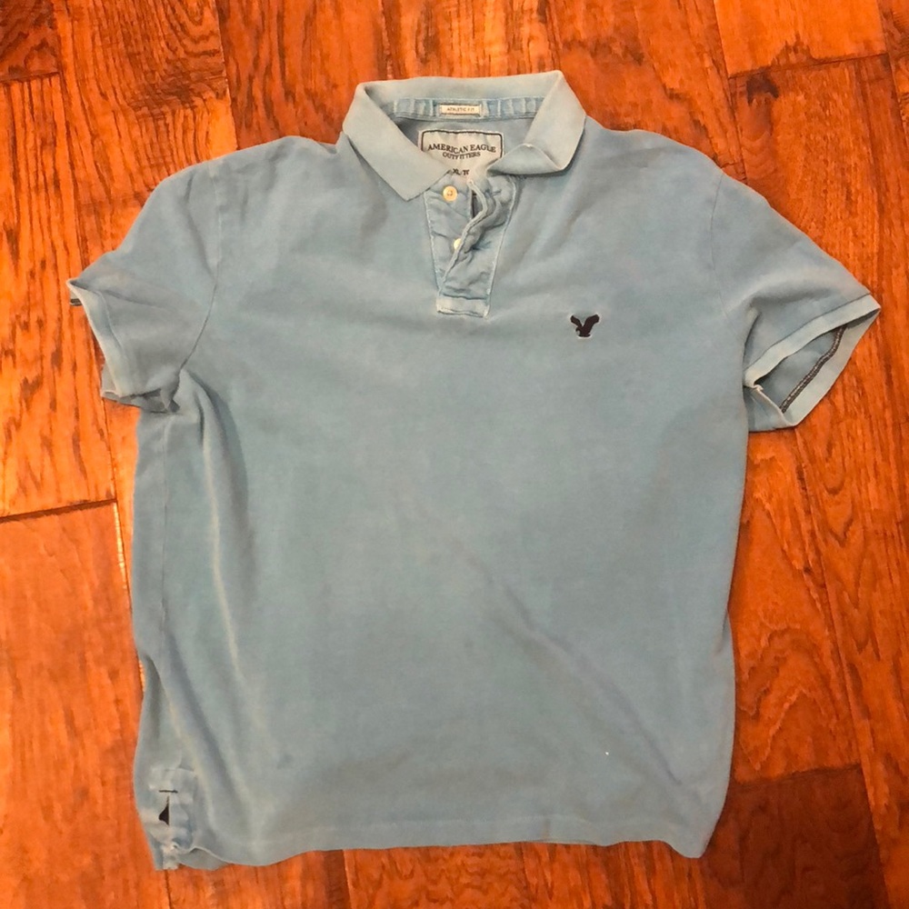 American Eagle Blue Polo Great Condition!