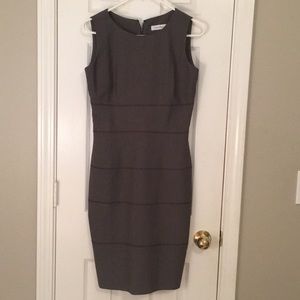 Calvin Klein grey/brown work dress