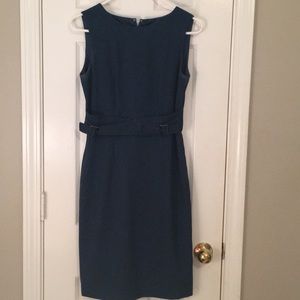 Calvin Klein dark green work dress